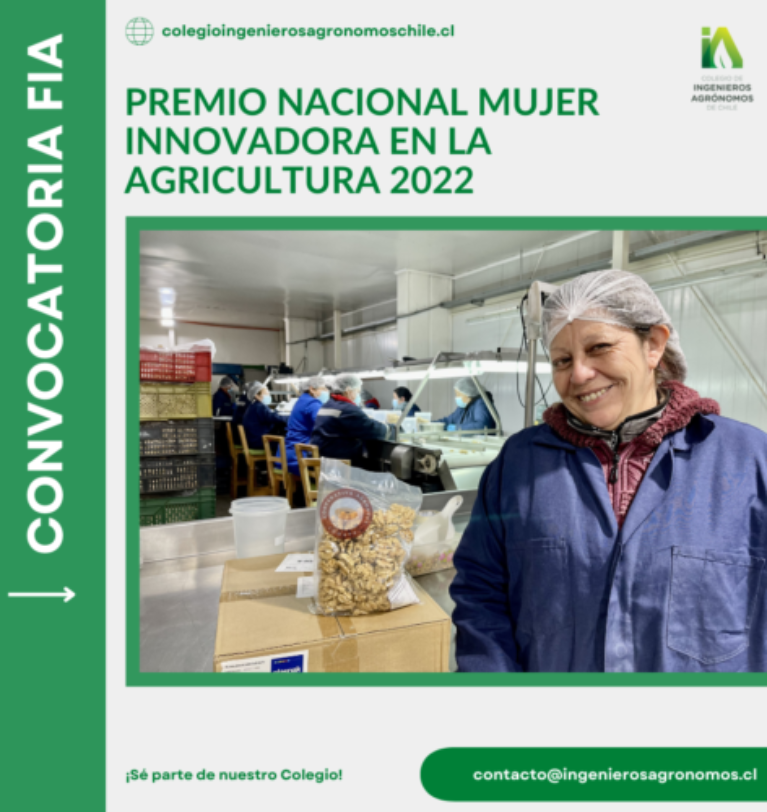 FIA abre convocatoria al Premio Nacional de la Mujer Innovadora en Agricultura 2022