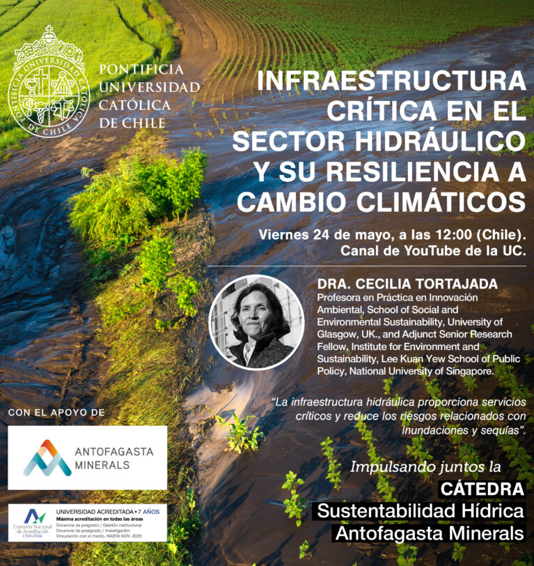 Webinar “Infraestructura crítica en el sector hidráulico y su resiliencia a cambio climáticos”