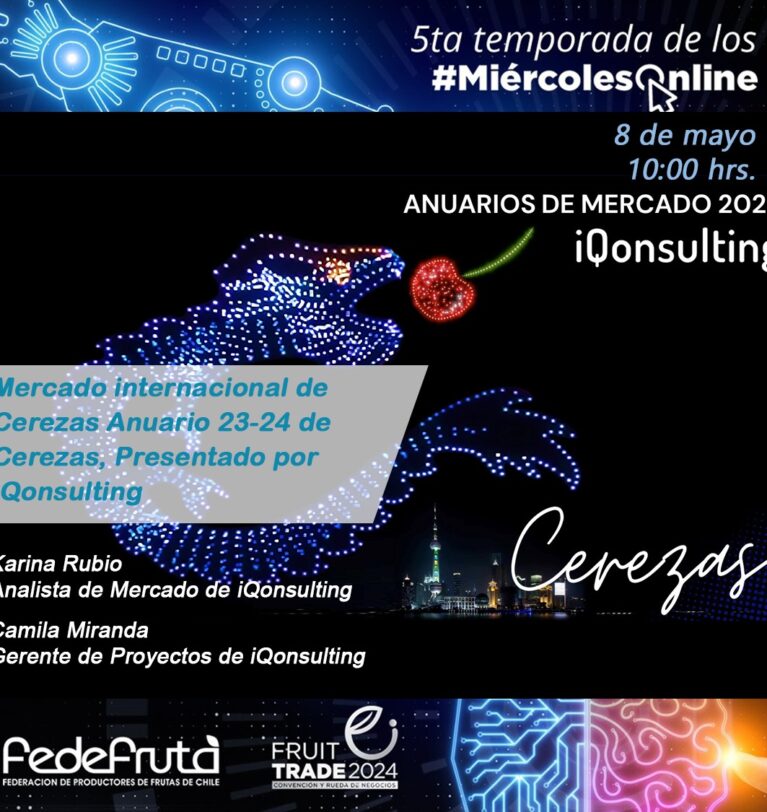 Mercado internacional de Cerezas Anuario 23-24, Presentado por Iqonsulting
