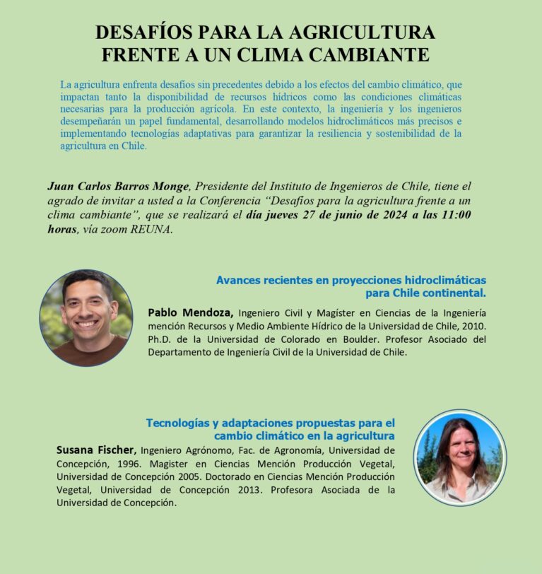Conferencia: “Desafíos para la Agricultura frente a un clima cambiante”