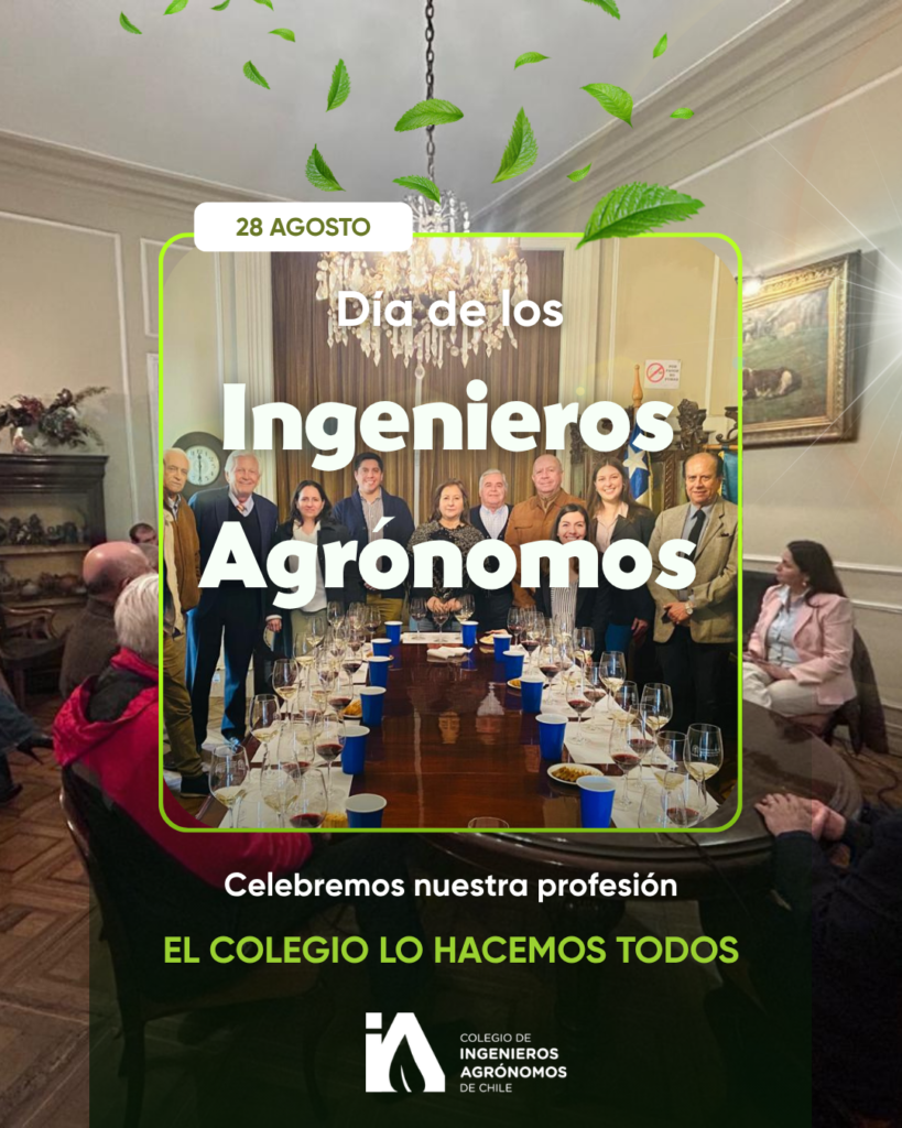 Día del Ingeniero Agrónomo 2026: cóctel de camaradería del Colegio de Ingenieros Agrónomos de Chile.